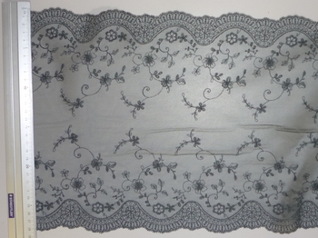 Nylon Lace 9033 29.5cm (14.5 yard), Dark Grey 182